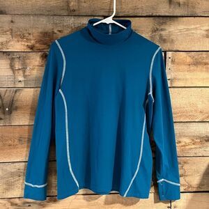 Eastern Mountain Sports teal long sleeve mock neck shirt - L